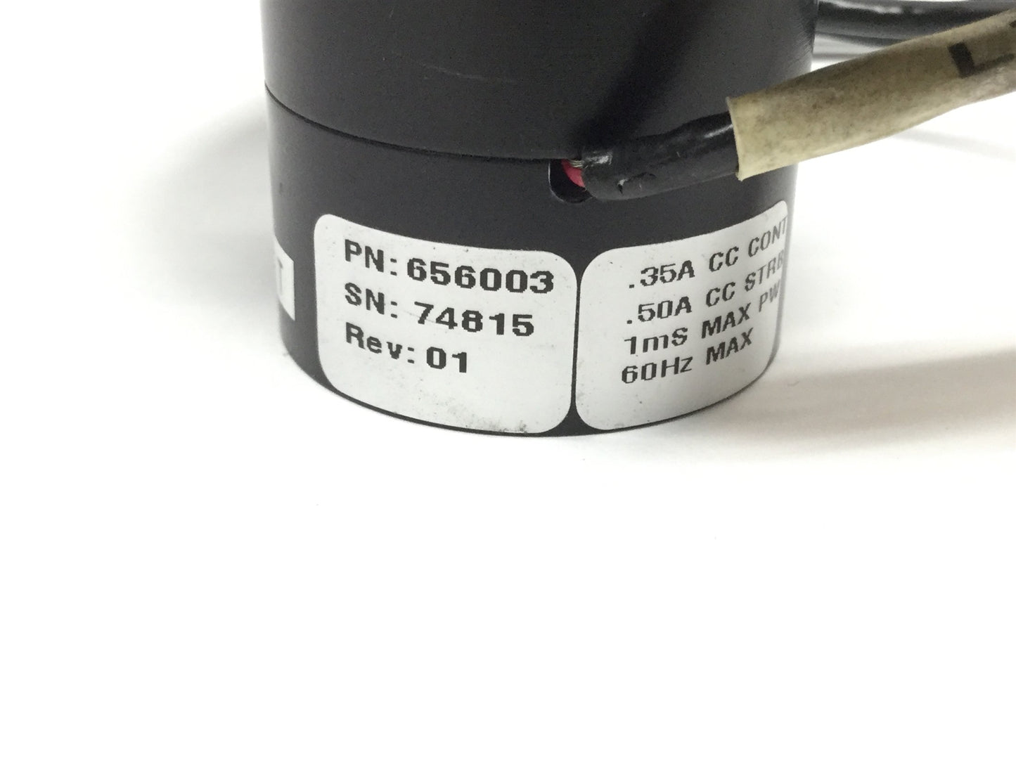 Used Siemens 656003 Machine Vision Spot Light, Red LED, Cont: 0.35A, Strobe: 0.5A