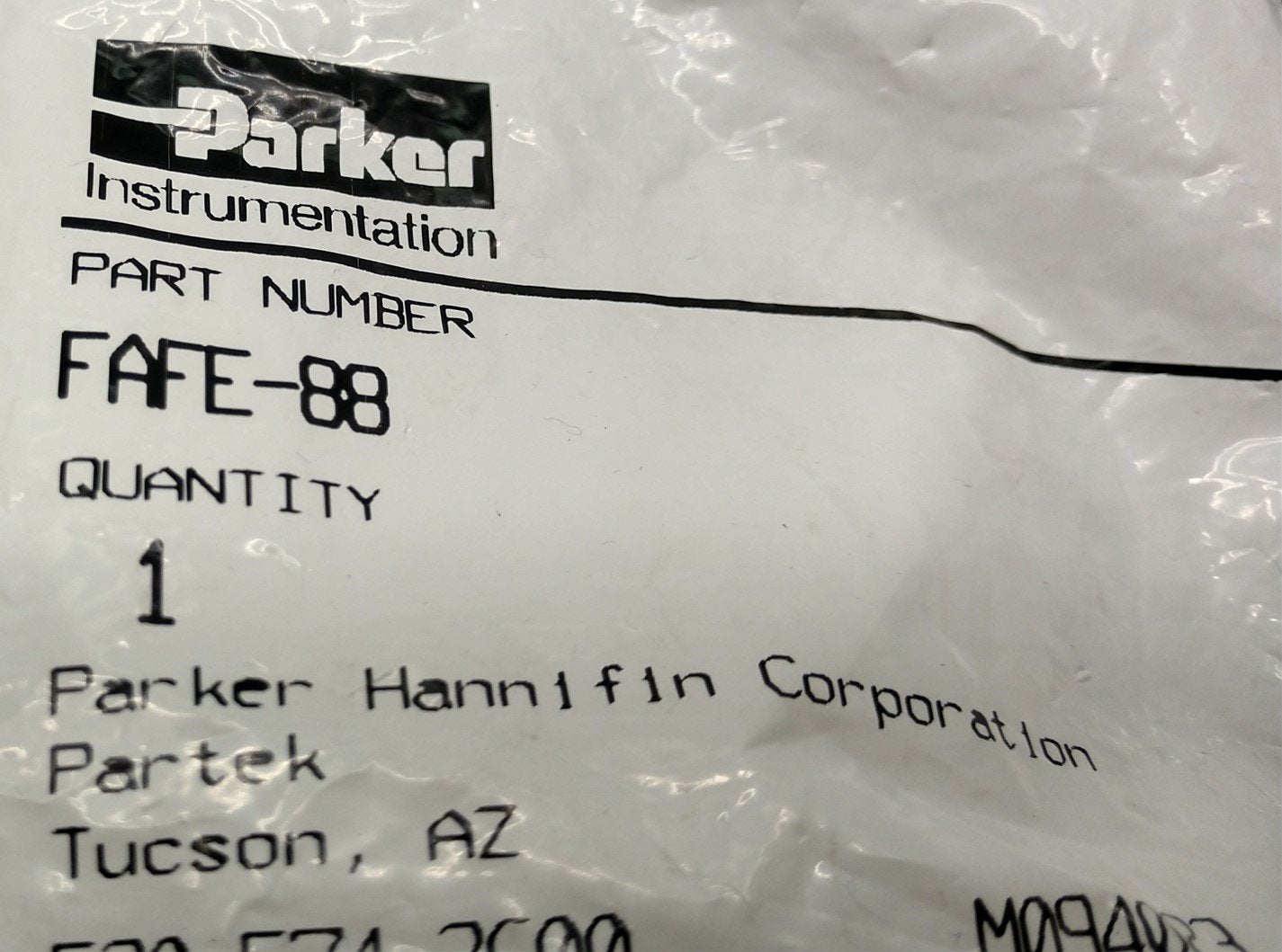 New Parker FAFE-88 Parflare Adaptor Female Elbow, Tube Size: 1/2", PFA, 1/2" NPT