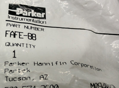 New Parker FAFE-88 Parflare Adaptor Female Elbow, Tube Size: 1/2", PFA, 1/2" NPT