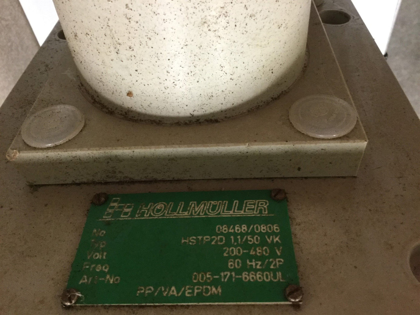 Used Höllmüller HSTP2D Immersion Pump 1.1/50 VK 200-460VAC 60Hz 2P, Dietz Motor