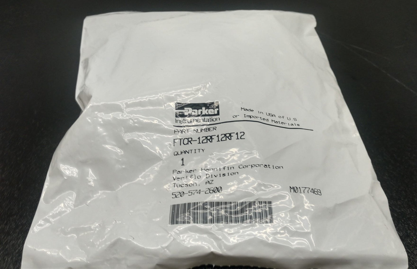 New Parker FTCR-12RF12RF12 Parteck Parflare PFA Tube Tee Connector Reducer, 3/4"