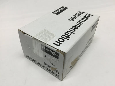 New Parker 4M-V6LN-SS Stainless Inline Needle Valve Ports: 1/4" NPT Male, 5000 PSI