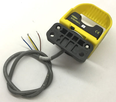 Used Banner STBVR81L Safety Touch Button, With OTC-1-YW Guard, Input: 20-30VAC/DC