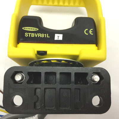 Used Banner STBVR81L Safety Touch Button, With OTC-1-YW Guard, Input: 20-30VAC/DC