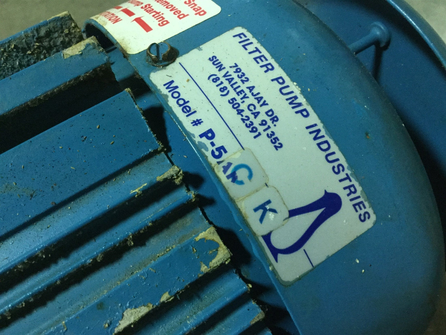 Used Penguin P-5CK Vertical Pump & Motor, 172GPM, 208-230/460VAC, 122' Head, 5HP