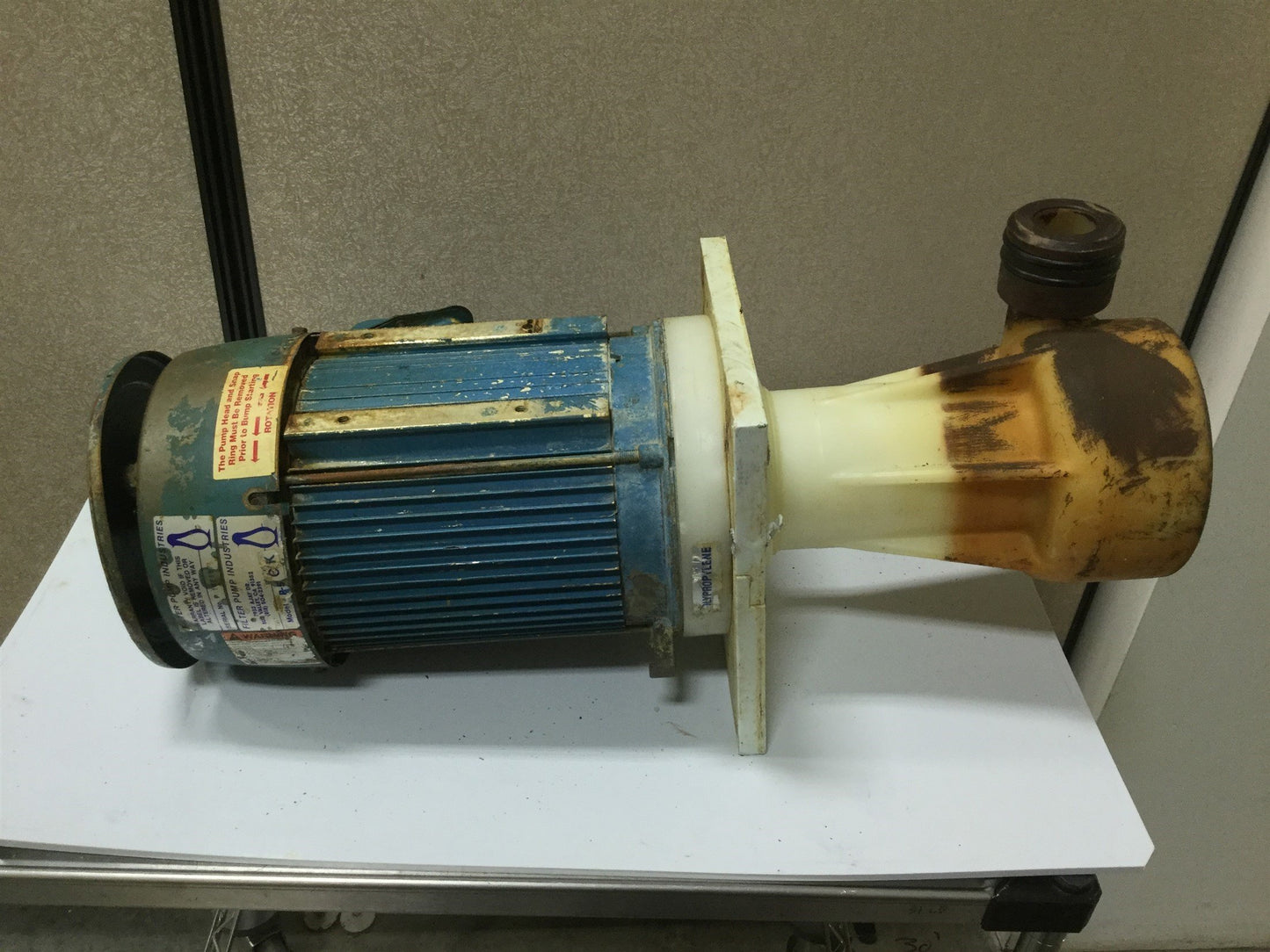 Used Penguin P-5CK Vertical Pump & Motor, 5HP, 172GPM, 208-230/460VAC, 122' Head