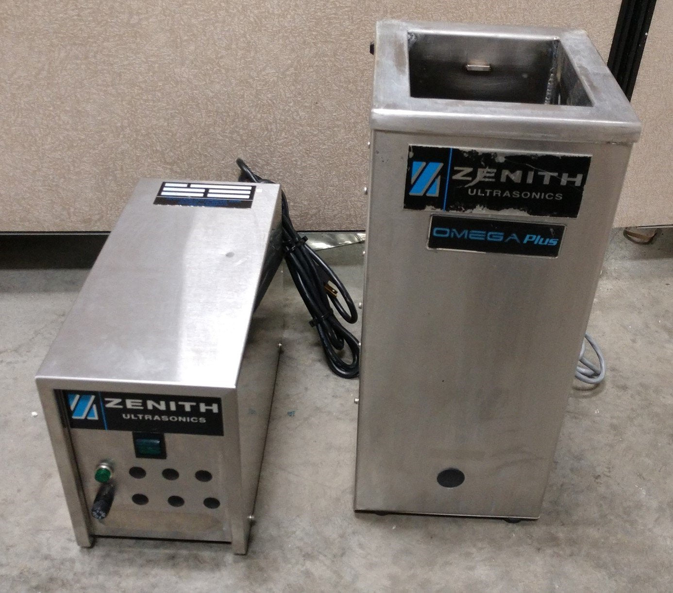 Used Zenith T5X6X12 & G1-40-Rev3 Industrial Ultrasonic Cleaner & Power Supply