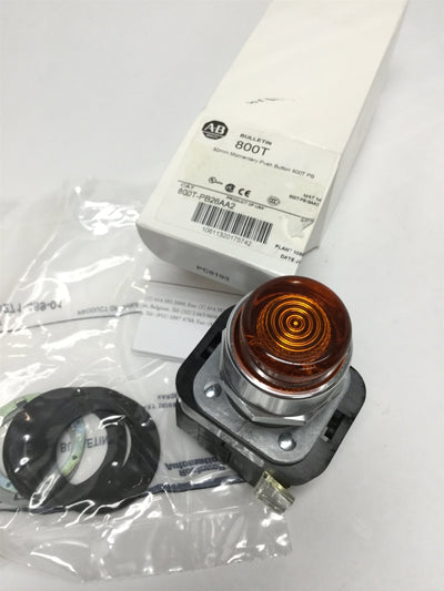 New Allen Bradley 800T-PB26AA2 Illuminated Push Button Momentary Switch 240VAC Light