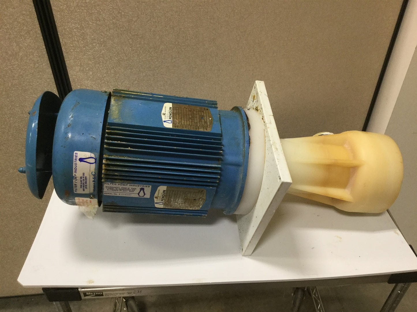Used Penguin P-5CK Vertical Pump & Motor, 172GPM, 5HP, 190/380VAC, 122' Head
