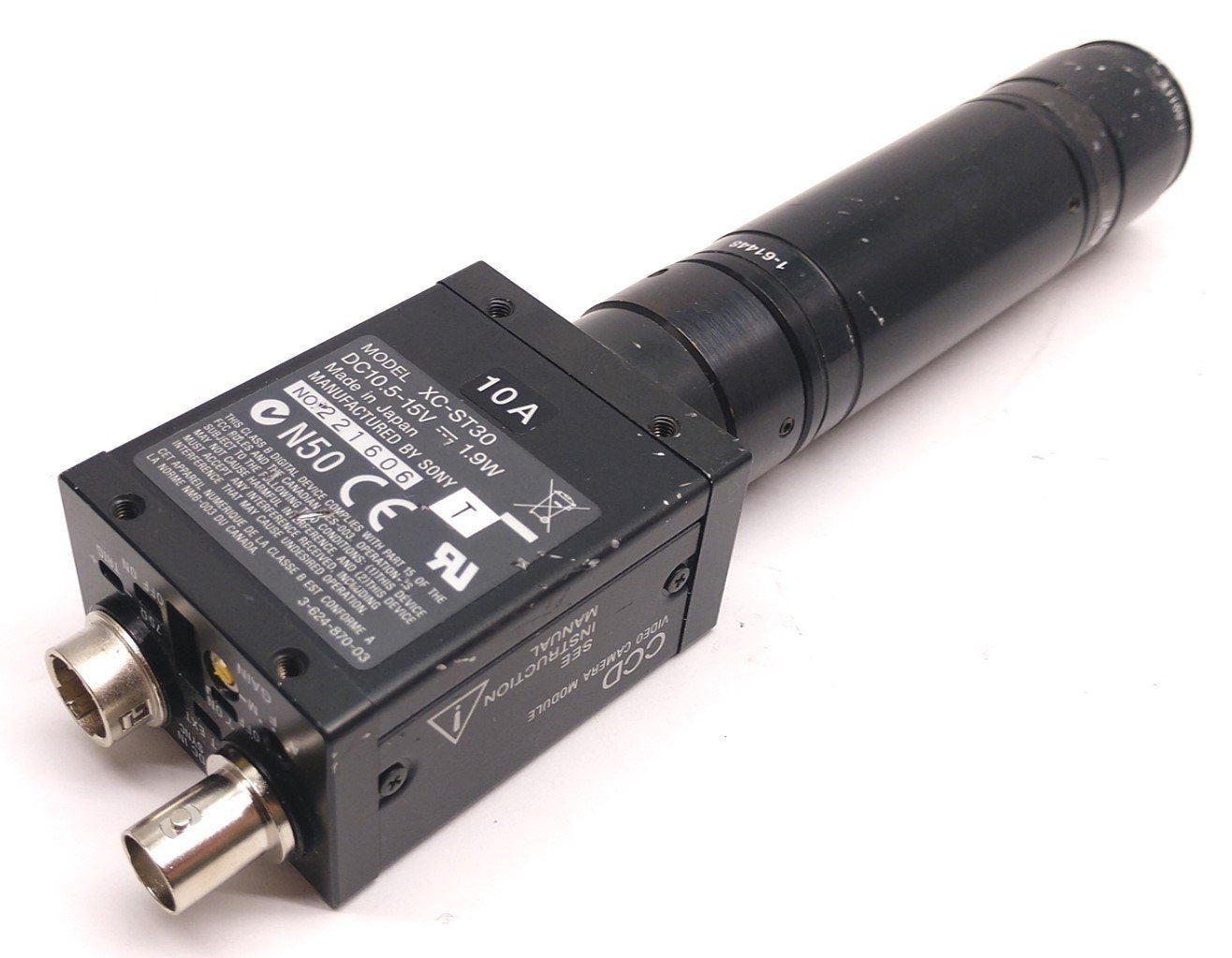 Used Sony XC-ST30 Monochrome CCD Camera & Navitar Precise Eye 1-60111, 0.75X Mag
