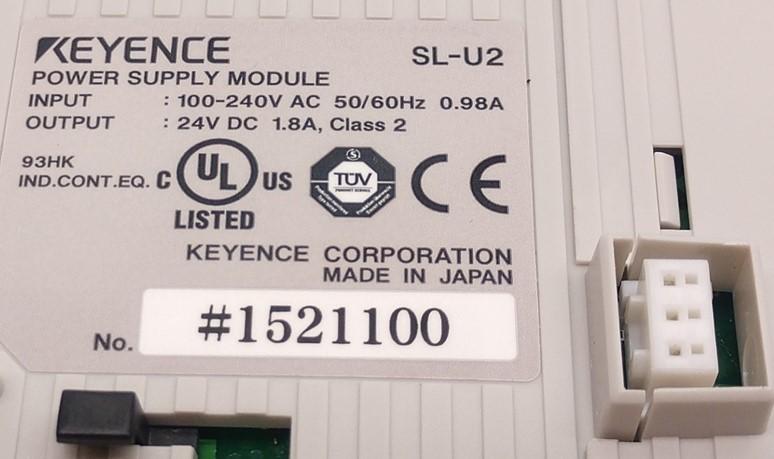 Used Keyence SL-U2 Light Curtain Power Supply Module In: 100-240VAC Out: 24VDC 1.8A