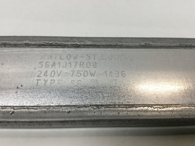 New – Open box Watlow SGA1J17R08 375 Strip Heater Element 750W 240V, 17" Long x 3/8" Thick