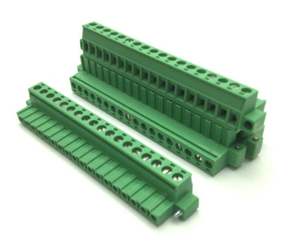 New – Open box Lot of 4 Pluggable Terminal Block Connectors, RA,18 Position, 5.08mm Pitch