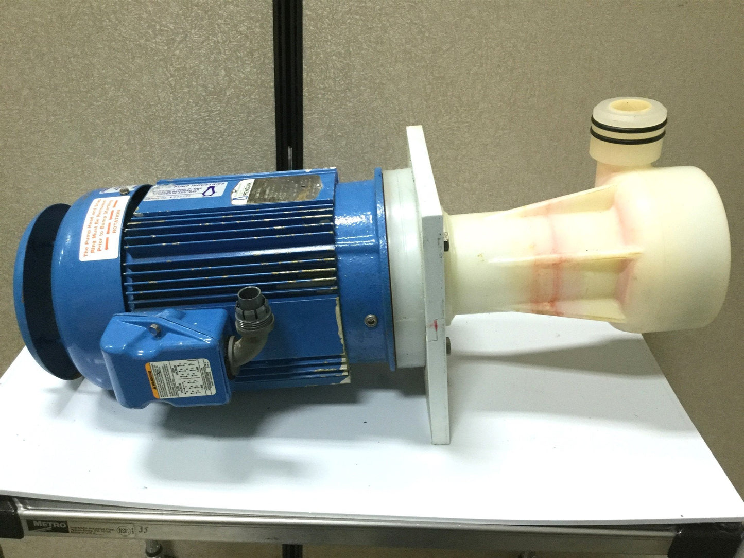 Used Penguin P-5CK Vertical Pump & 5HP Motor, 122' Head, 208-230/460V 172GPM