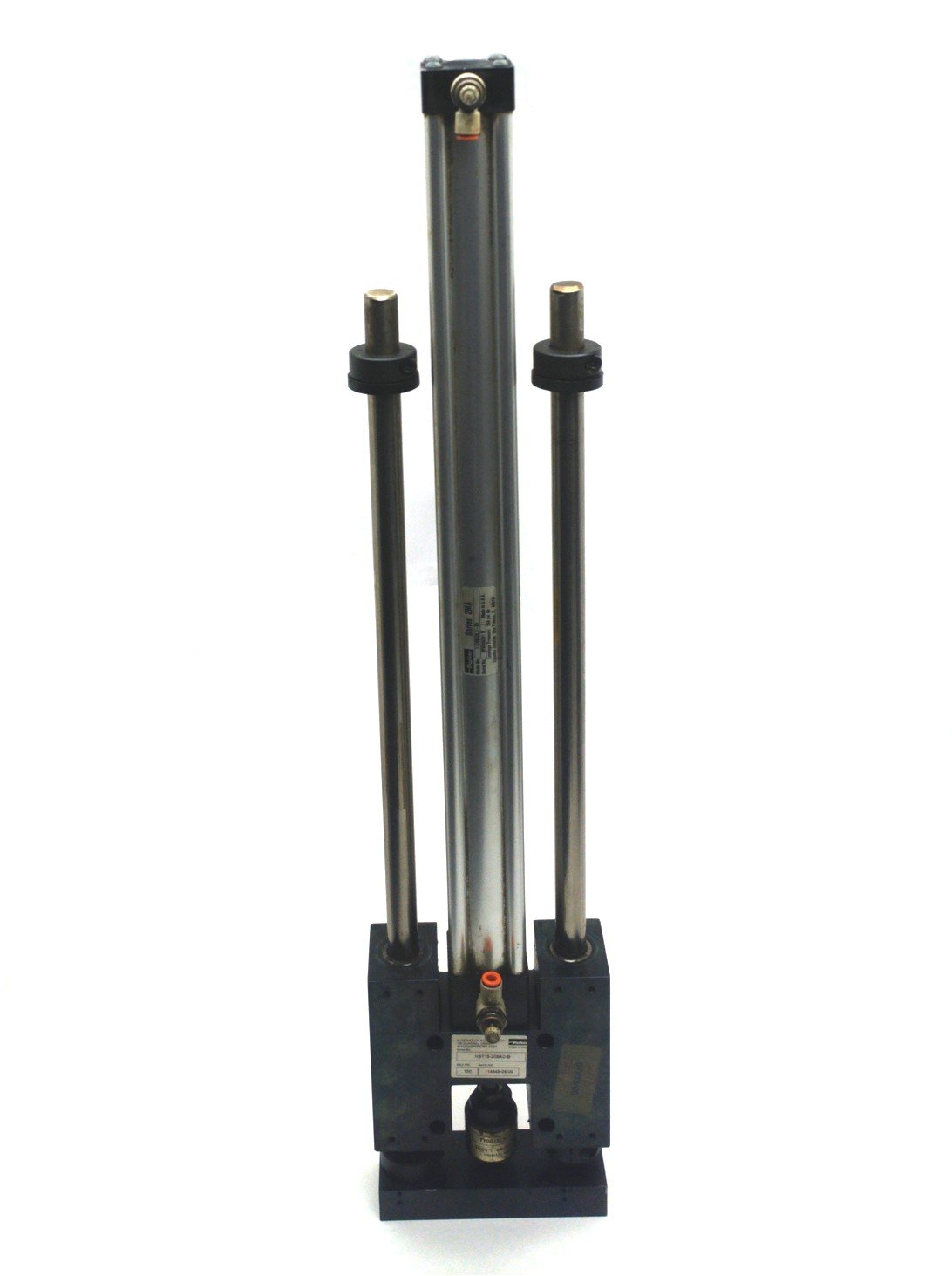 Used Parker 1.52MA20.0-B4 Pneumatic Cylinder w/Guide, 20" Stroke, 1.52" Bore, ¼"NPT