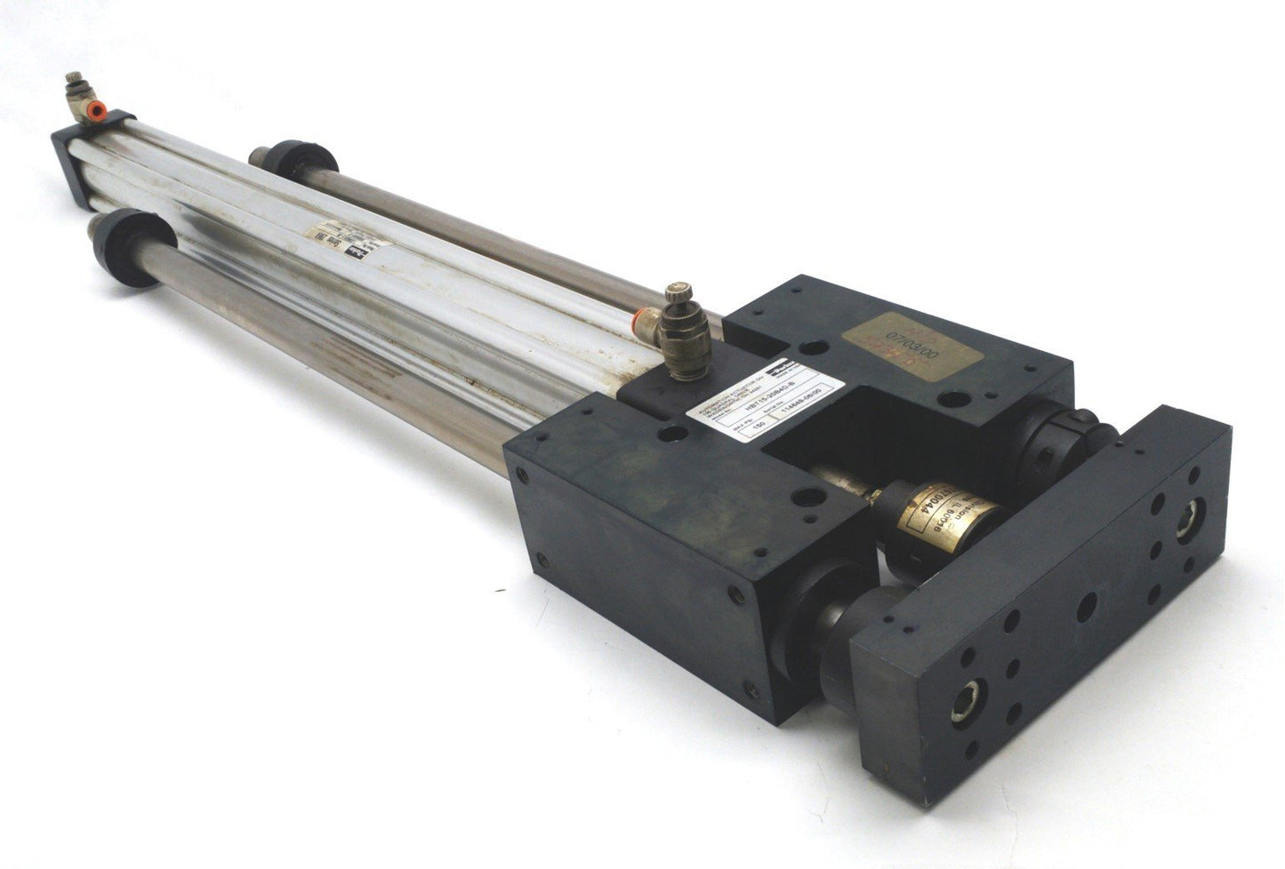 Used Parker 1.52MA20.0-B4 Pneumatic Cylinder w/Guide, 20" Stroke, 1.52" Bore, ¼"NPT