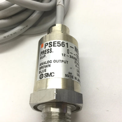 Used SMC PSE561-N02-28 Vacuum Pressure Sensor, Range: 0 to -101kPa, Supply: 12-24VDC