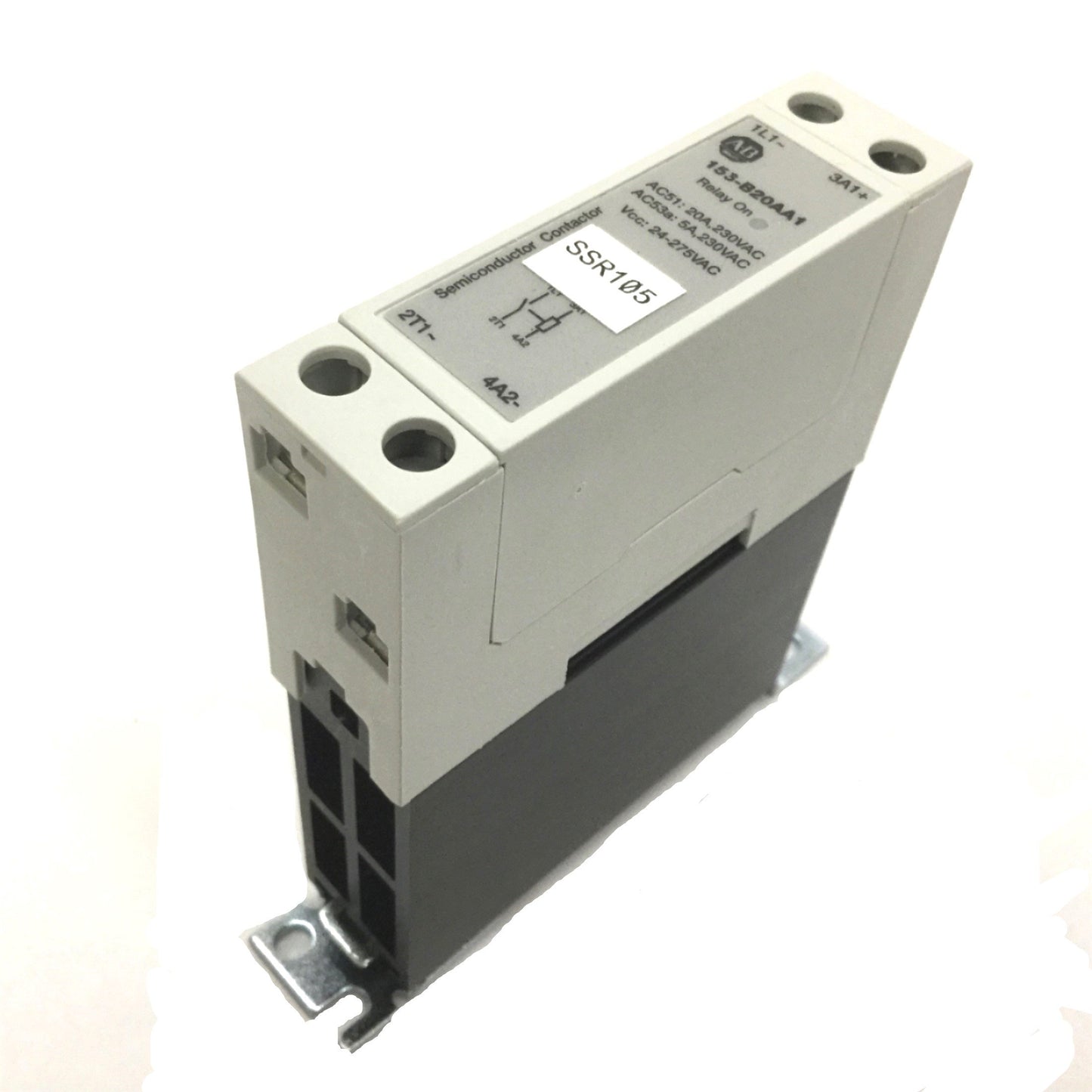 Used Allen Bradley 156-B20AA1 Solid State Semiconductor Contactor, Control: 24-275VAC