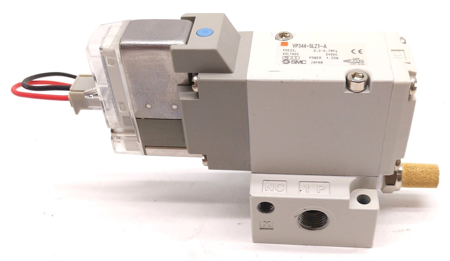 Used SMC VP344-5LZ1-A Solenoid Valve, 3-PORT Voltage 24VDC, 0.15-0.7MPa