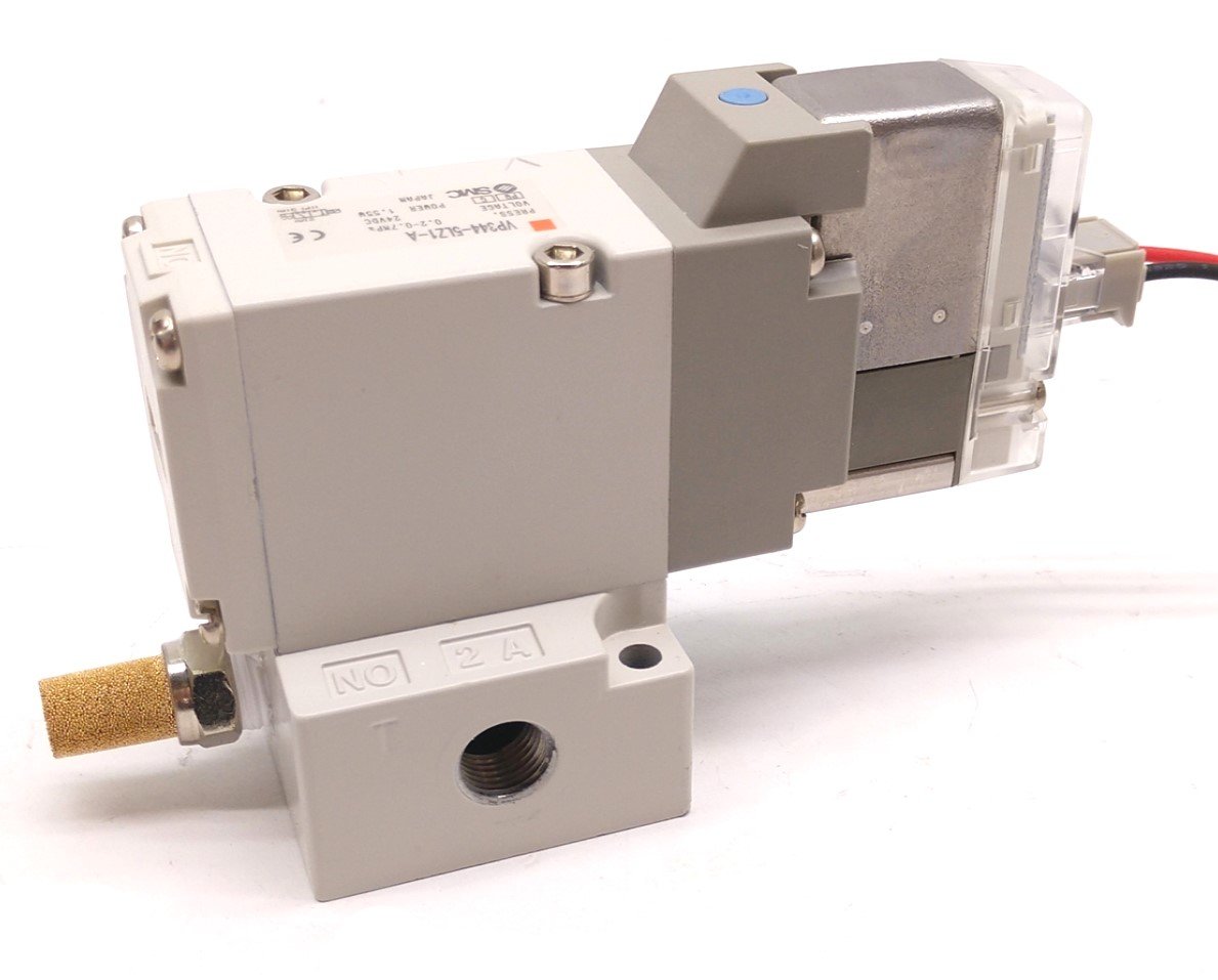 Used SMC VP344-5LZ1-A Solenoid Valve, 3-PORT Voltage 24VDC, 0.15-0.7MPa