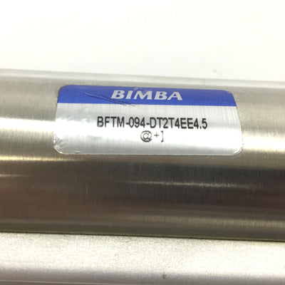 New – Open box Bimba BFTM-094-DT2T4EE4.5 Pneumatic Cylinder, Bore: 1-1/16", Stroke: 4"