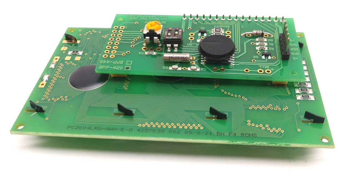 Used Scott Edwards Seetron BPP-420 4-Line x 20 Character Serial LCD Display Module