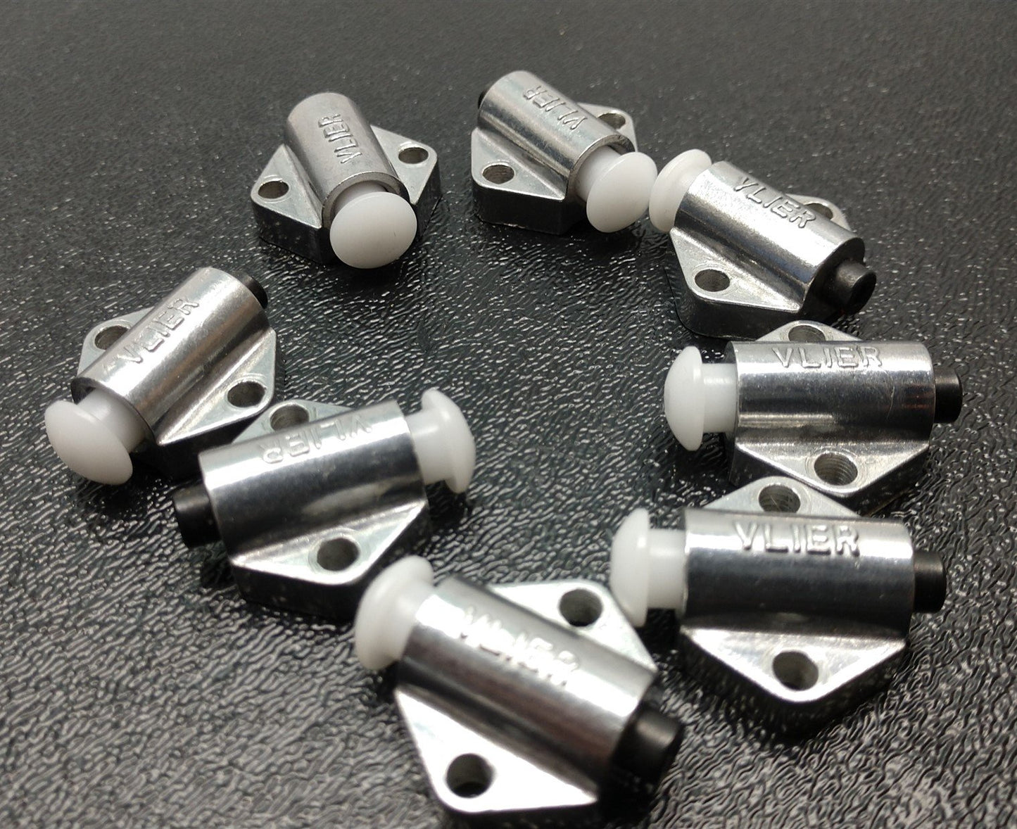 Used Lot of 8 Spring Loaded Stopper, Stroke: 2.75mm, Round Nose
