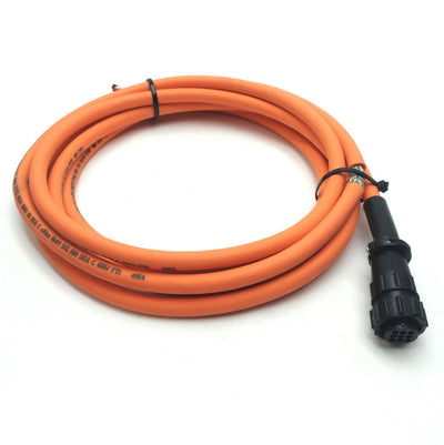 Used Flex Cable FC-CPBM6DF-16AA0M003 Power/Brake Cable 9-Pin Round to Flying Lead 8Ft