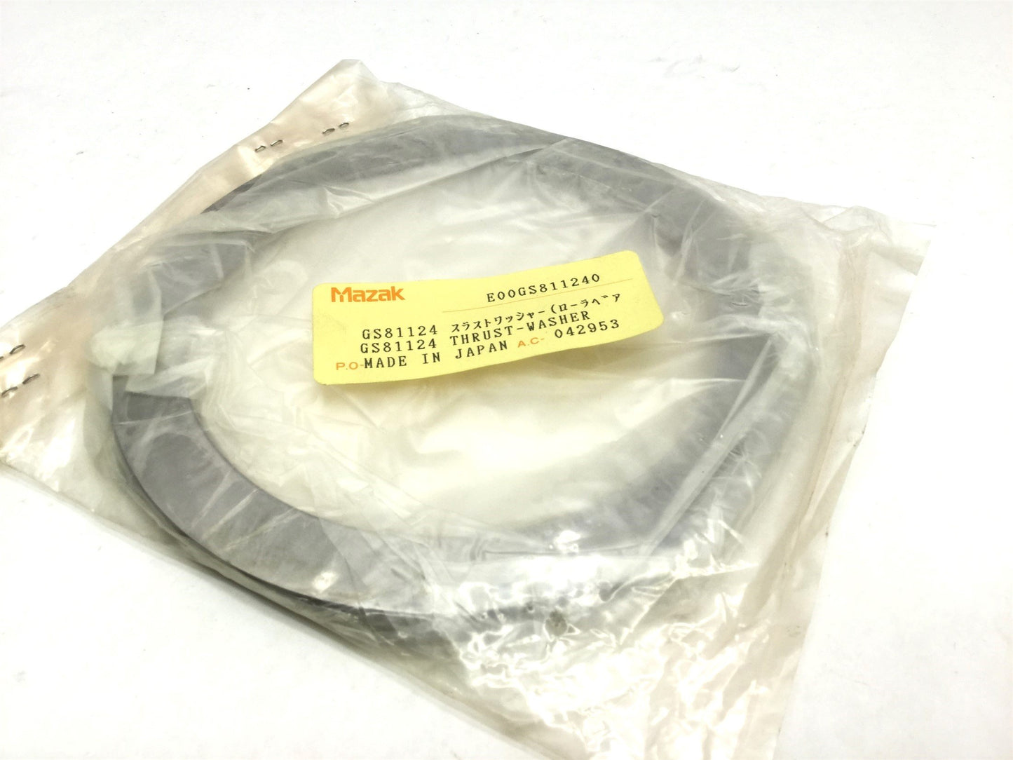 New Mazak E00GS811240 Thrust Washer, OD: 155mm, ID: 122mm, W: 7mm GS81124