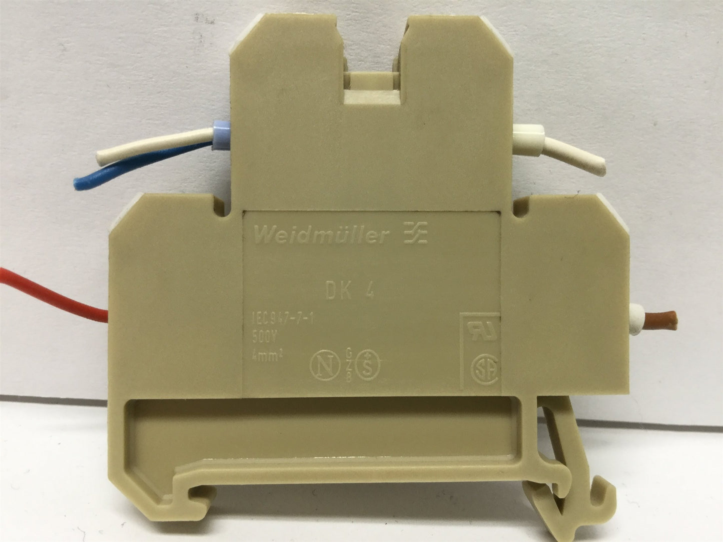 Used Lot of 12 Weidmuller DK4 Two-Tier Terminal Blocks 500V 32A, 26-12 AWG DIN Rail