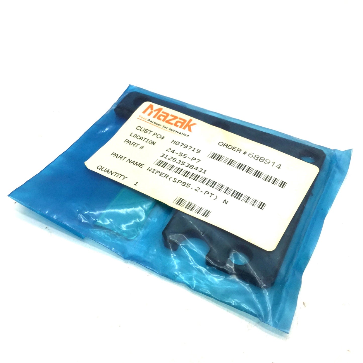 New MAZAK 31253538431 Wiper SP95.2-PT NBR&SPCC Height: 84mm Length: 115mm Depth: 5mm