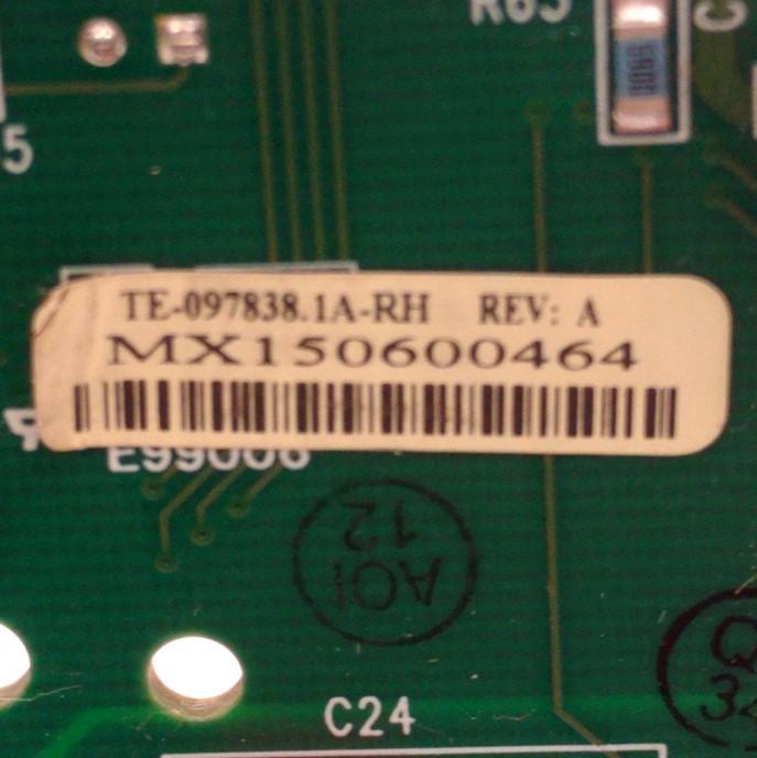 Used TE-097838.1A-RH Rev.A LCD Display Board, 14-Pin, 4x 8-Pin, 2-Pin Headers