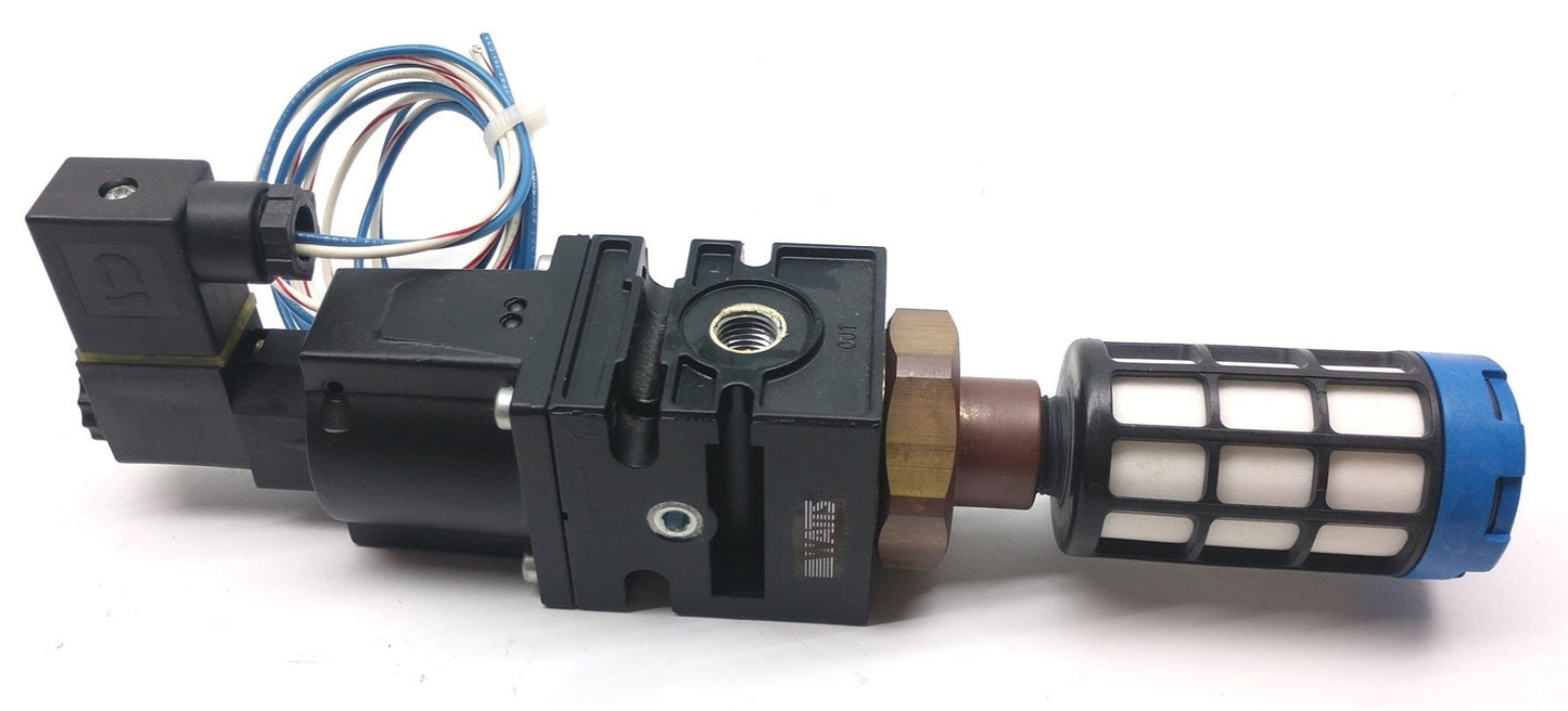 Used Parker Watts Fluidair SC75-02M/M2 Soft Start/Quick Dump, 1/4" Ports, 24VDC/48VAC