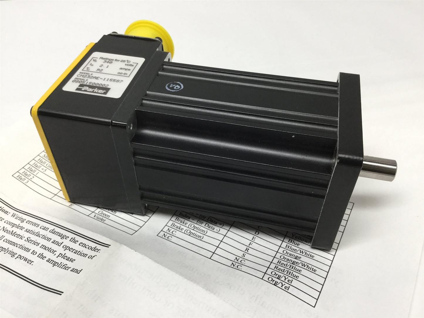 New Other Parker Compumotor CM232AE Brushless DC Servo Motor NEMA 23, 340VDC, 92oz-in