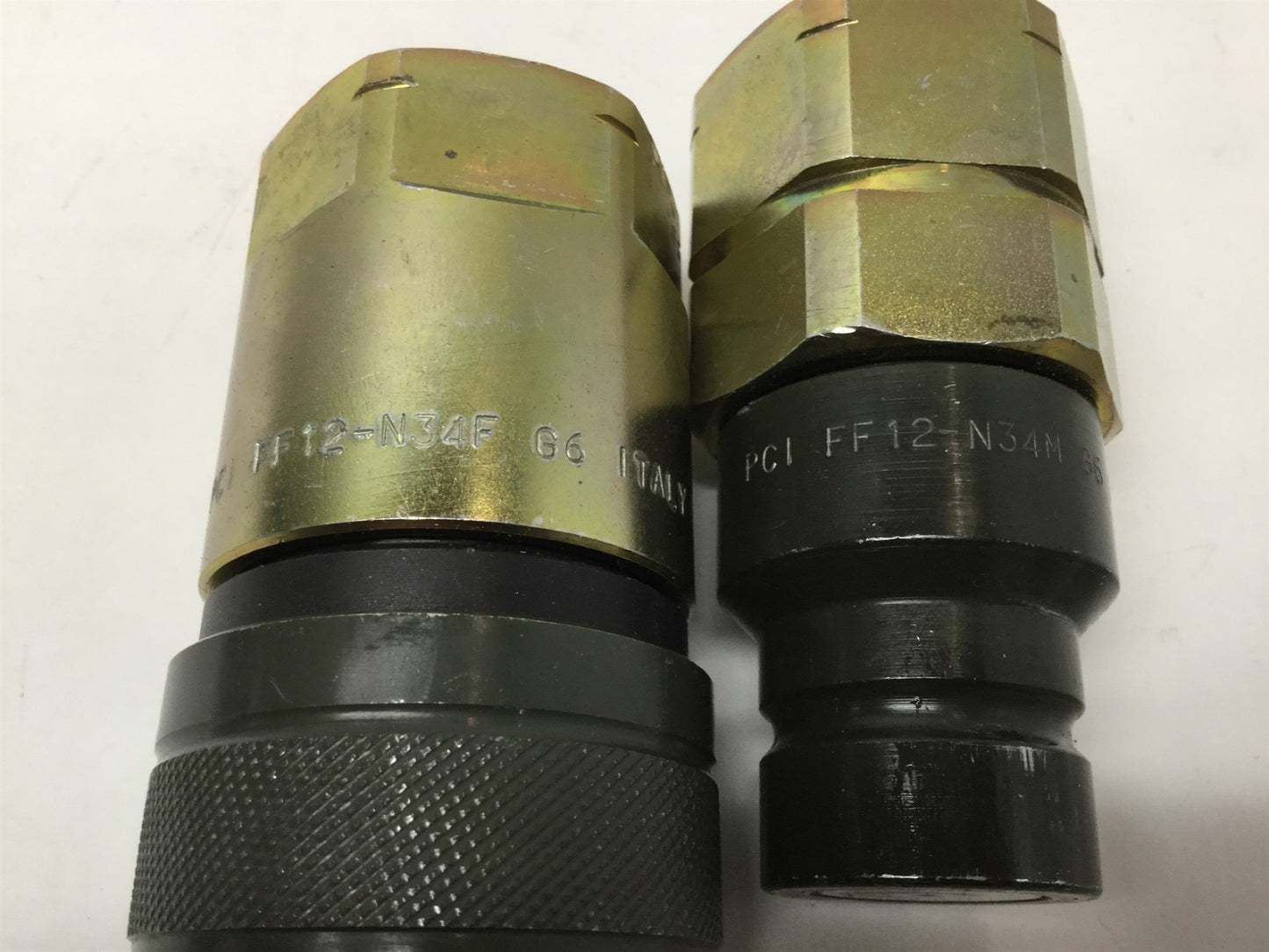 Used PCI FF12-N34M & N34F 3/4" Hydraulic Quick Coupling Plug 3/4" NPT, 5000psi, 37GPM