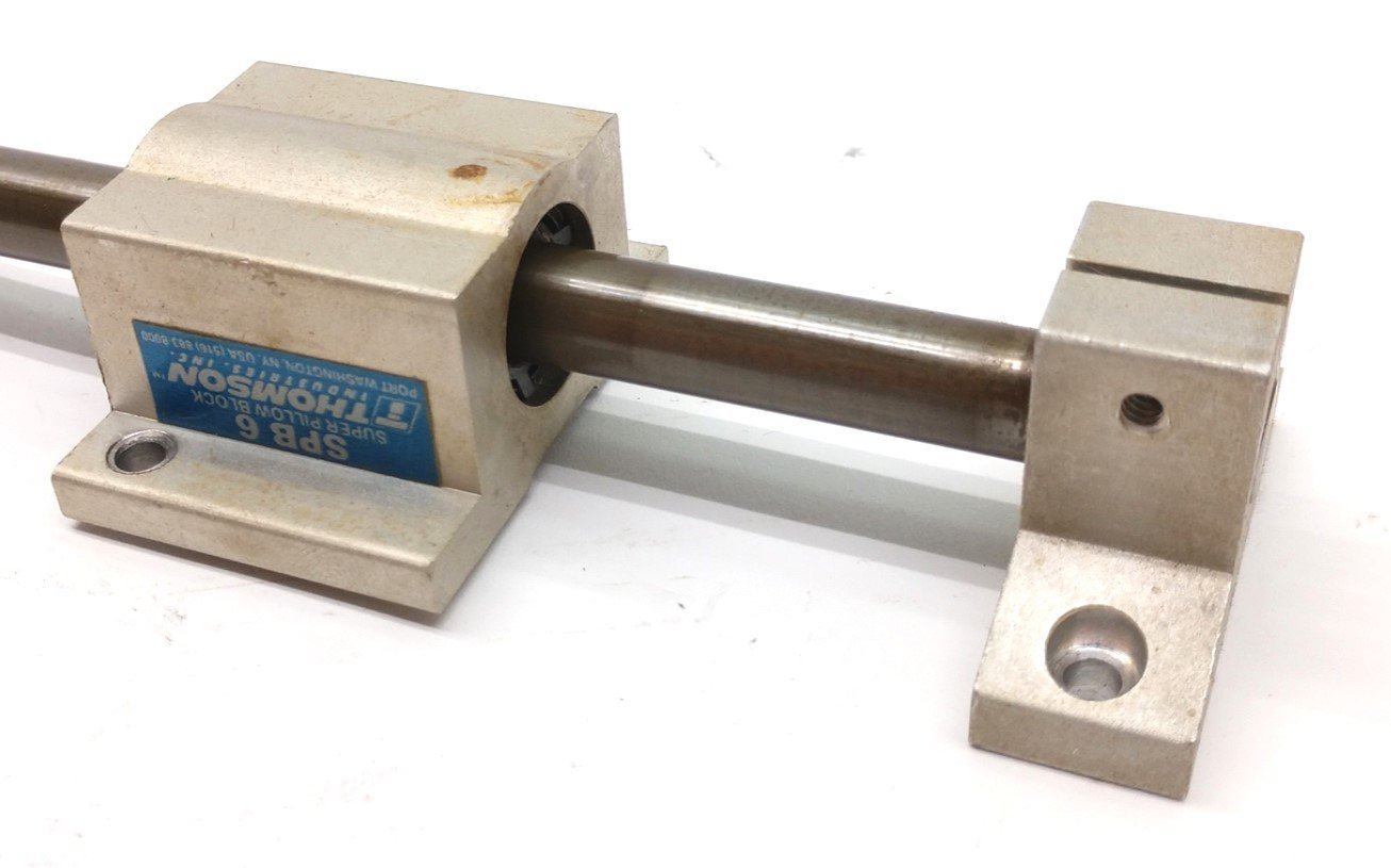 Used Thomson SPB 6 Super Pillow Block Rod w/ 3/8" x 19-3/8" Length Rod 16-7/8" Travel