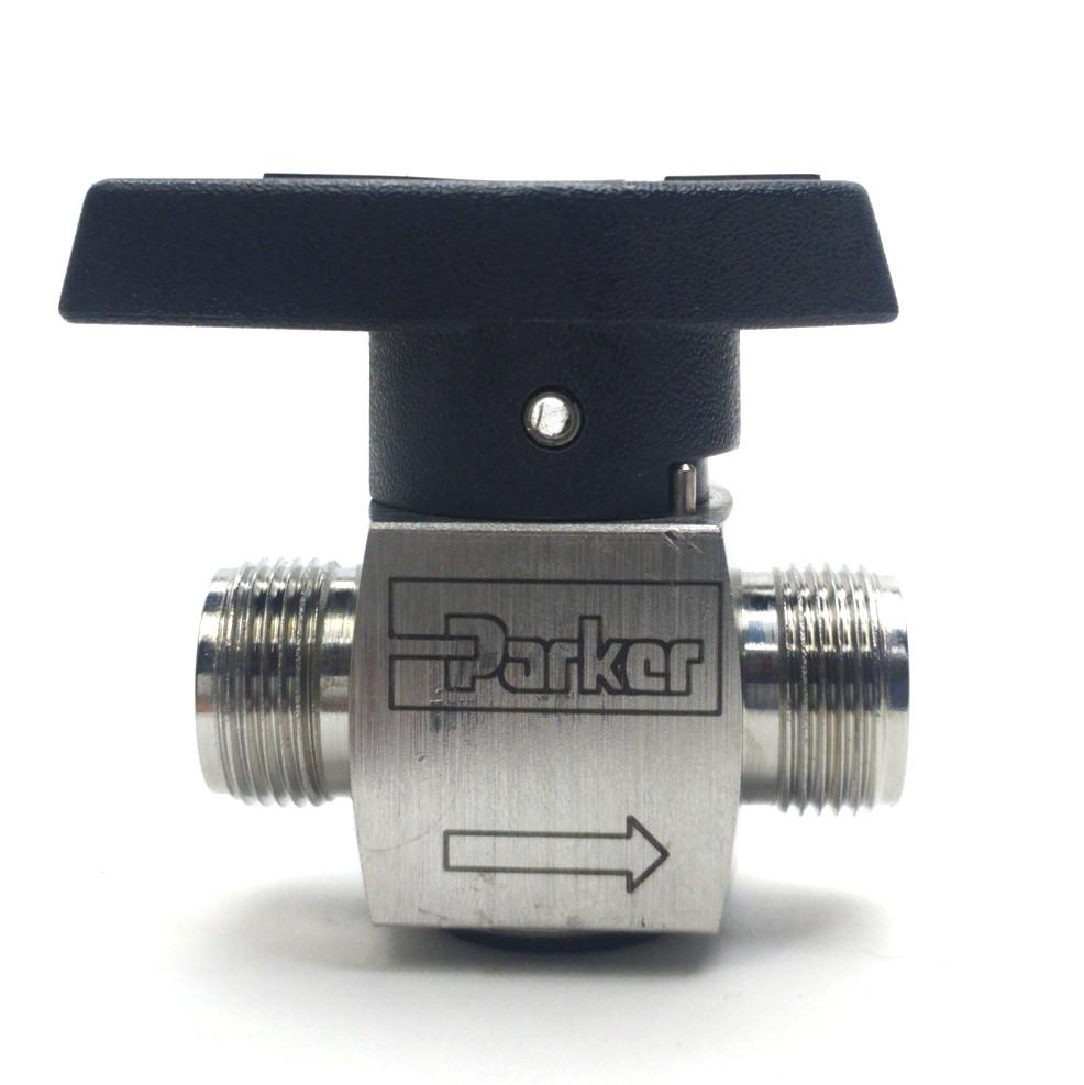 Used Parker 8Z-PR6-VT-SS Rotary Plug Valve, 1/4 Turn, 1/2" A-LOK, 3000PSI, SS