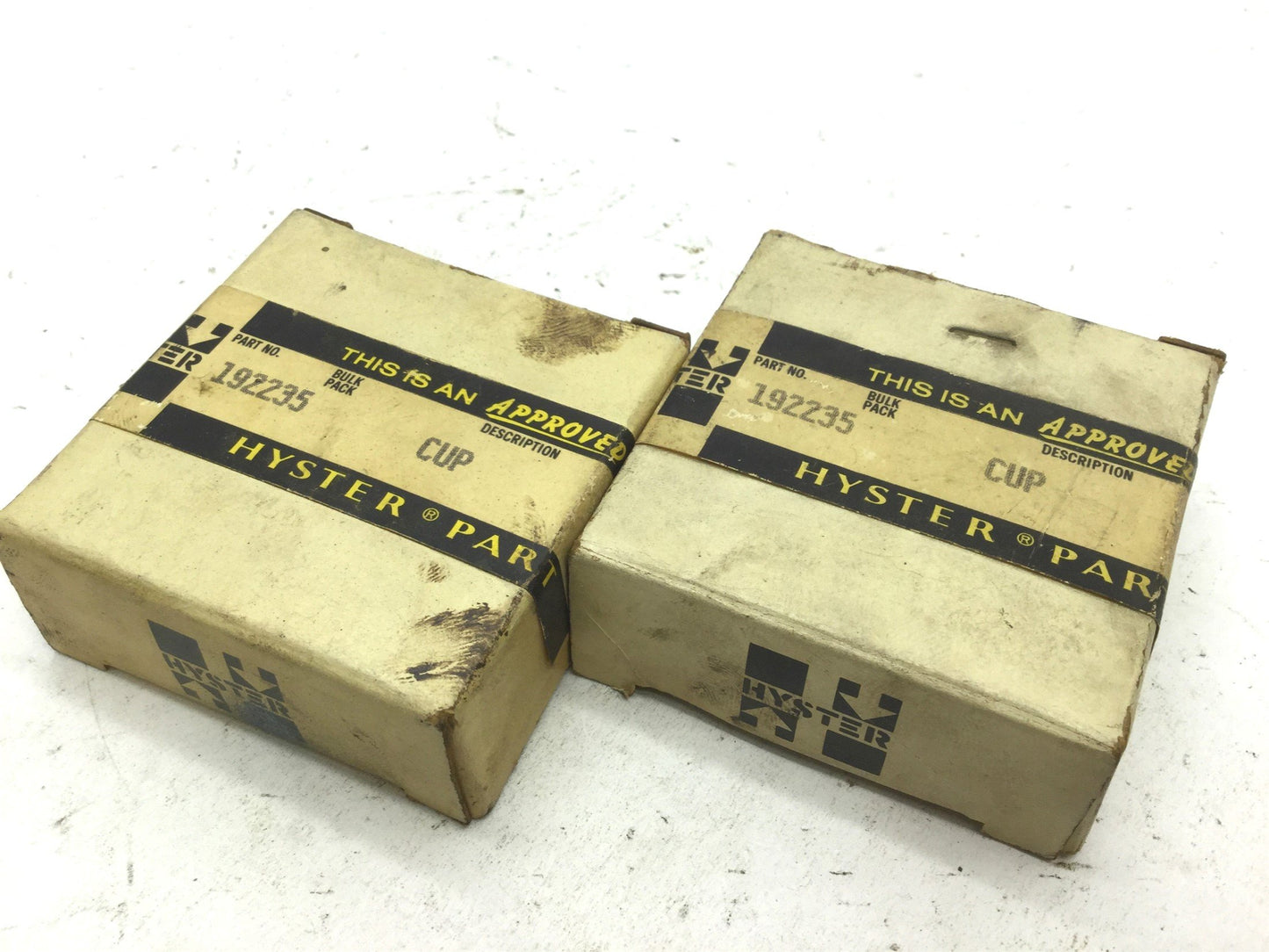 New Lot of 2 Hyster 192235 Cone Bearing Cup KM8451C Steel, OD: 2.25" ID: 1.67"