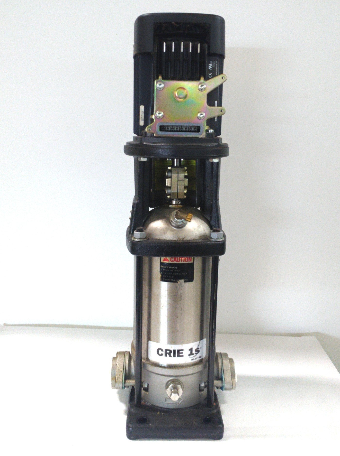 Used Grundfos CRIE 1S-12 Centrifugal Pump 4GPM 1"NPT w/ ML71BA Motor 3/4HP 220/440VAC