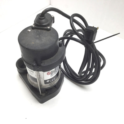 Used Bell & Gossett SP0211V Submersible Pump, 1/4HP, 2.4A Max, 1 Phase, 115V, 60Hz