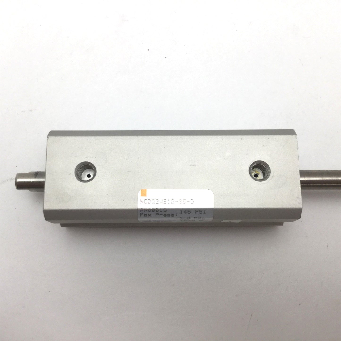 Used SMC NCDQ2WB12-35-D Double Rod Cylinder, Bore: 12mm, Stroke: 35mm, M5x0.8 10-32