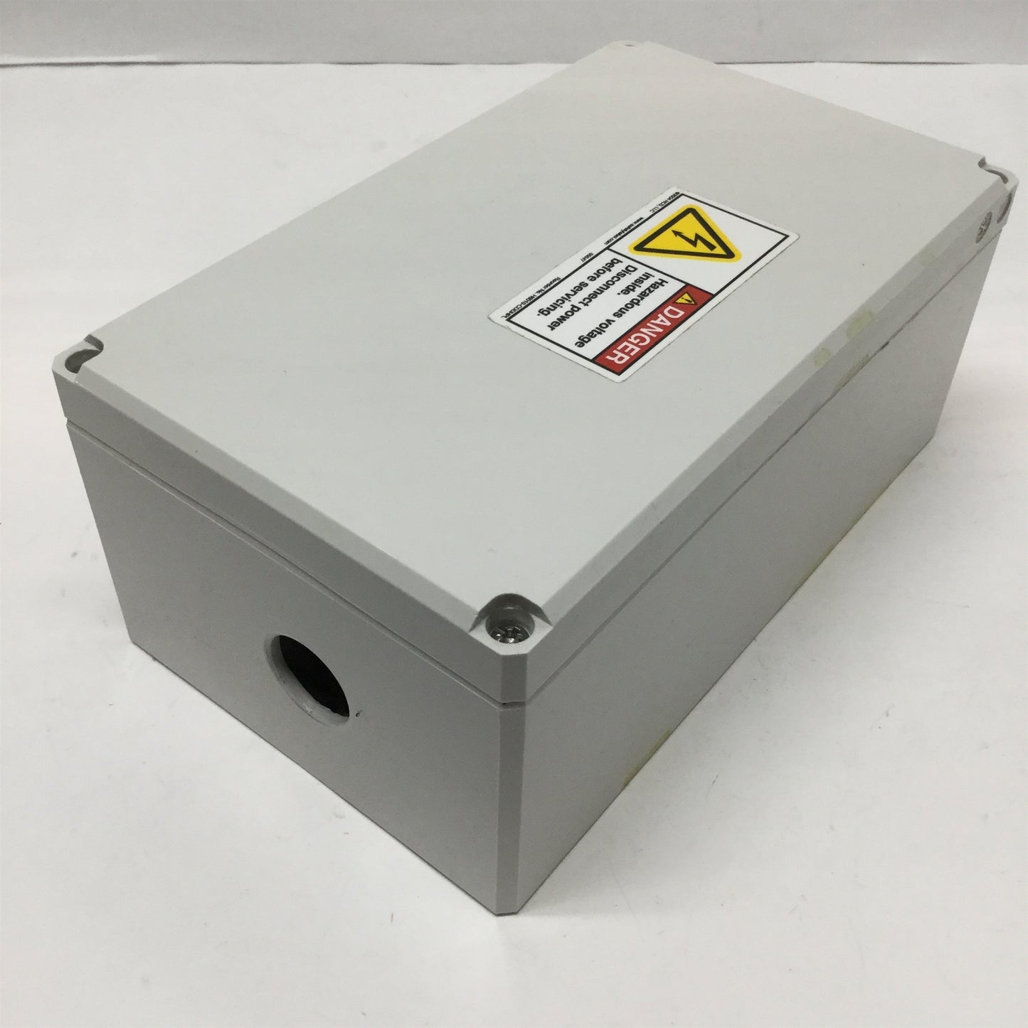 Used Hoffman Q20129PCD Plastic Pushbutton Enclosure Box 200 x 120 x 85mm *Holes