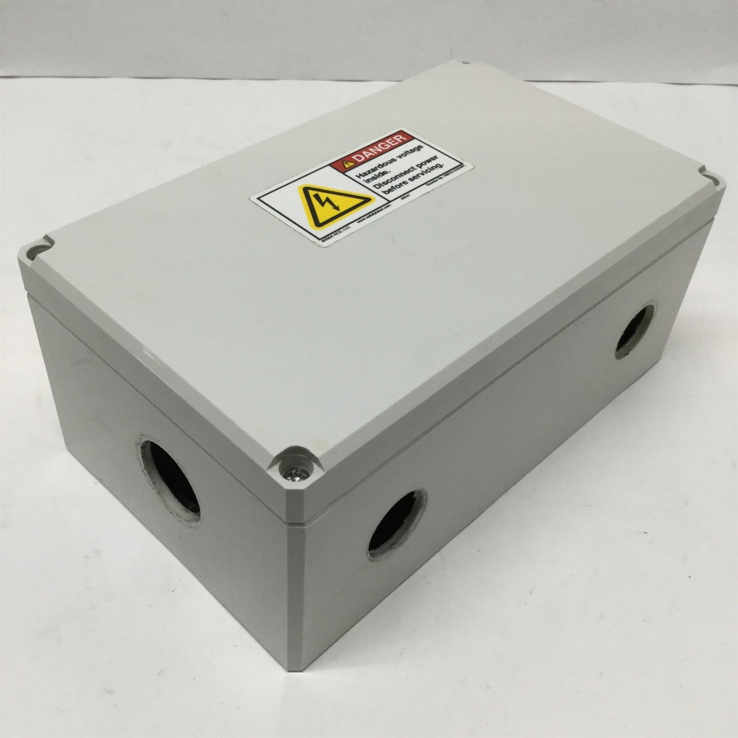 Used Hoffman Q20129PCD Plastic Pushbutton Enclosure Box 200 x 120 x 85mm *Holes