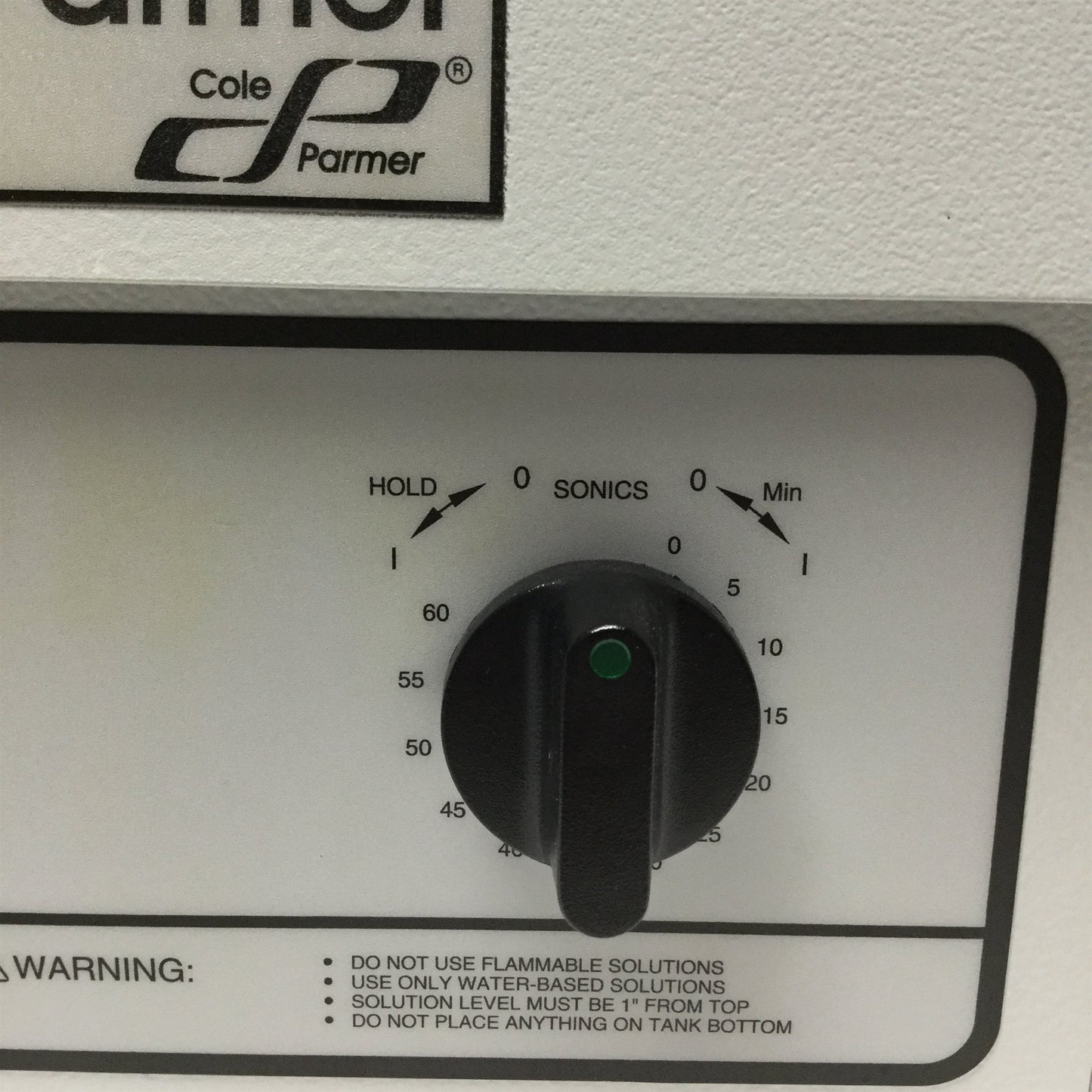 Used Cole Parmer 08895-18 Ultrasonic Cleaner, Stainless Steel, 1 Gal, 60 Min, 220VAC