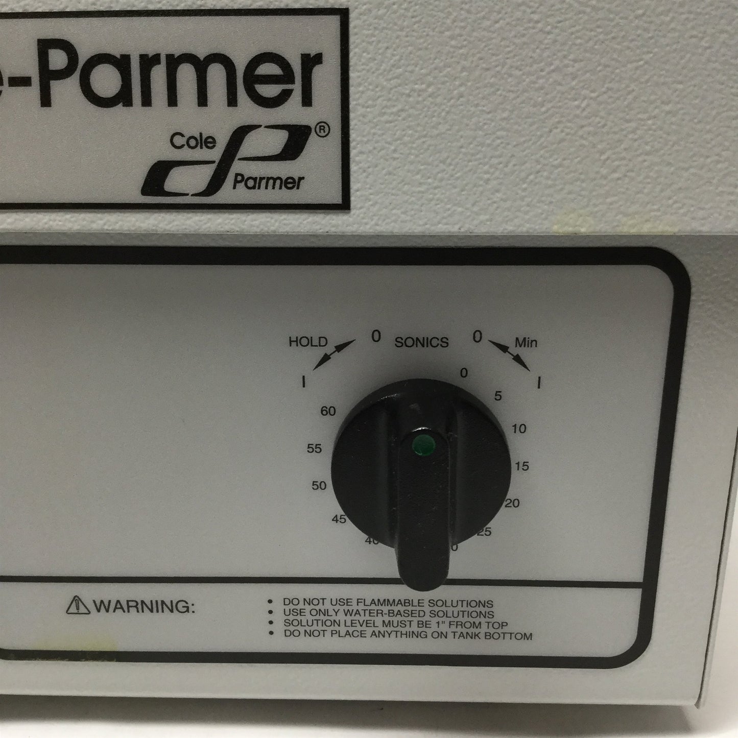 Used Cole Parmer 08895-18 Ultrasonic Cleaner, Stainless Steel, 1 Gal, 60 Min, 220VAC
