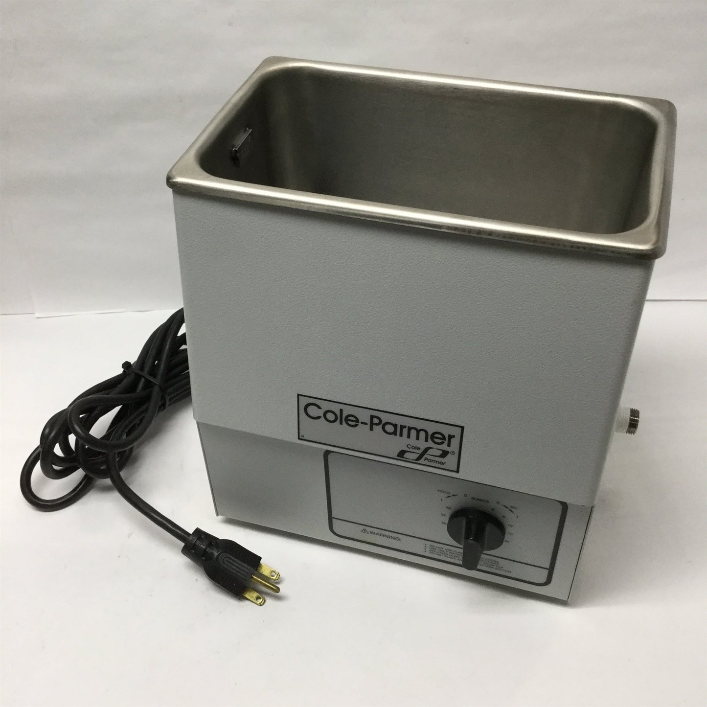 Used Cole Parmer 08895-18 Ultrasonic Cleaner, Stainless Steel, 1 Gal, 60 Min, 220VAC