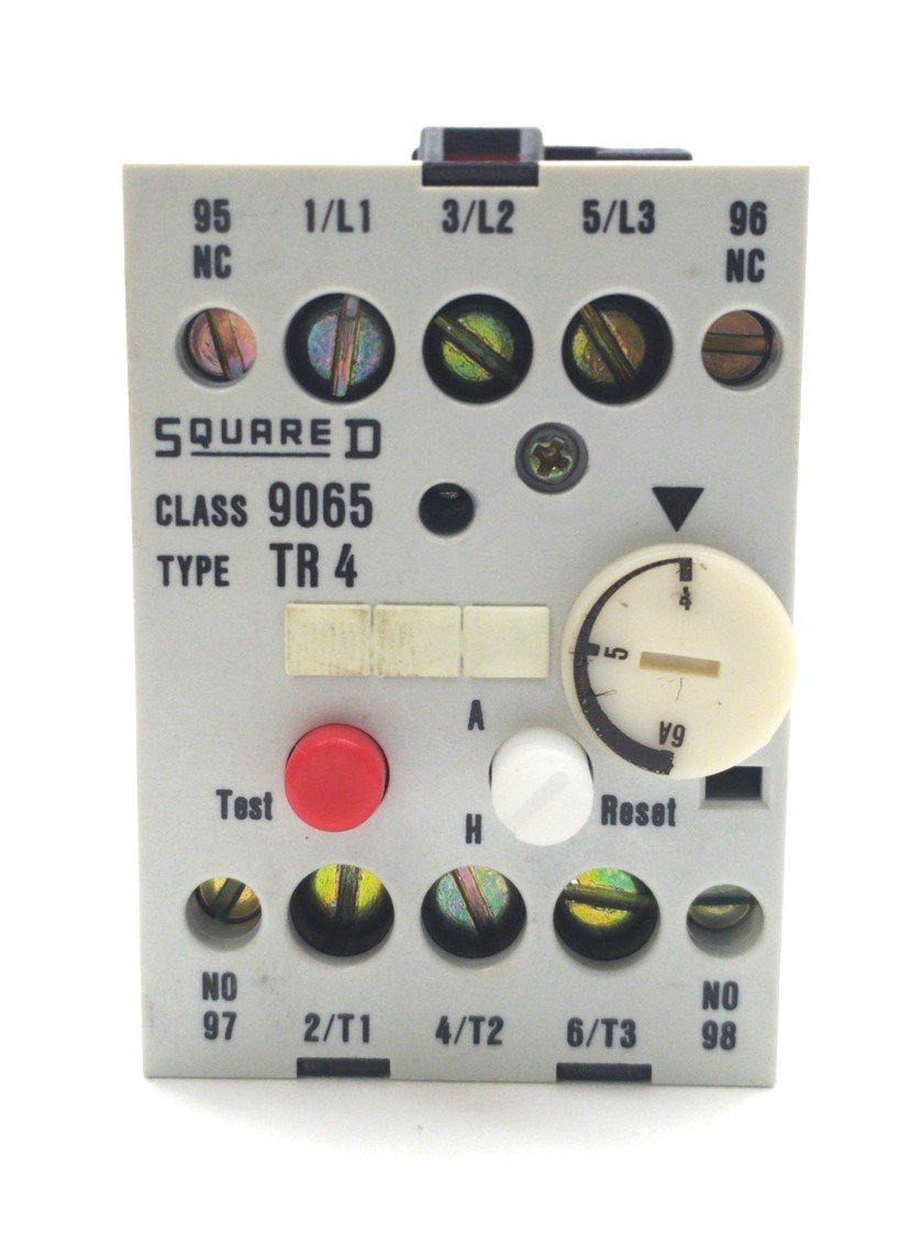 New Square D 9065 TR4 Overload Relay, 4-6A, 3-Pole, NO/NC, 600VAC/300VDC