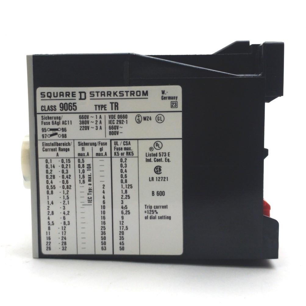 New Square D 9065 TR1.4 Overload Relay, 1.4-2.1A, 3-Pole, NO/NC, 600VAC/300VDC