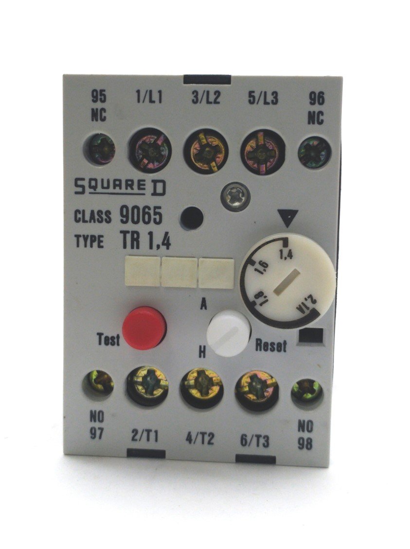 New Square D 9065 TR1.4 Overload Relay, 1.4-2.1A, 3-Pole, NO/NC, 600VAC/300VDC