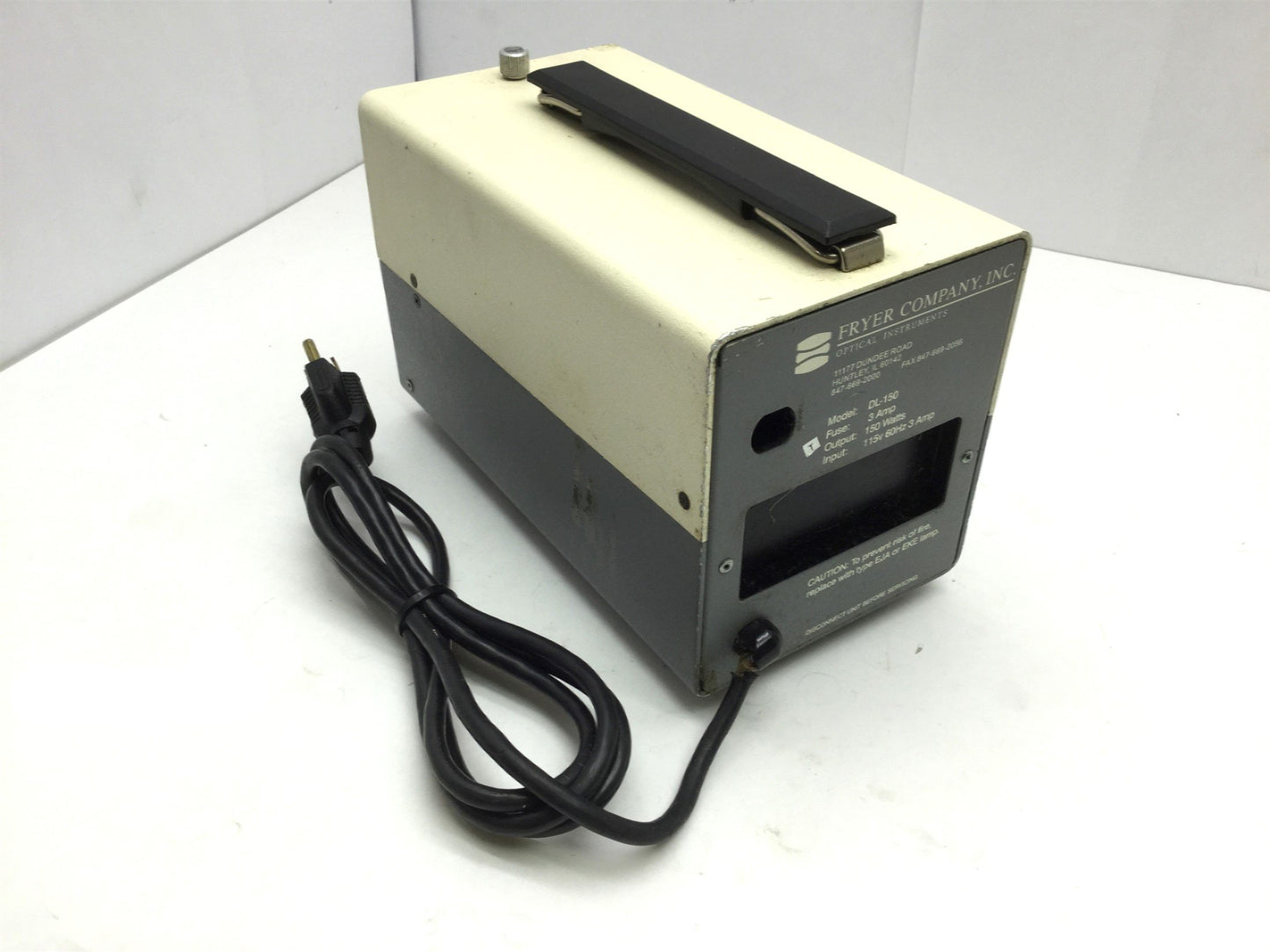 Used Fryer Company DL-150 Dyna-Lite Fiber Optic Light Source 115VAC EKE Loose Dial